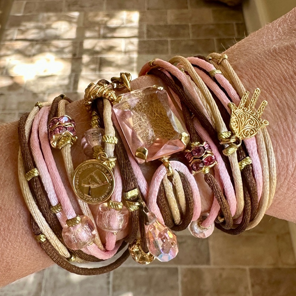 Satin Charm Wrap Bracelet/Necklace